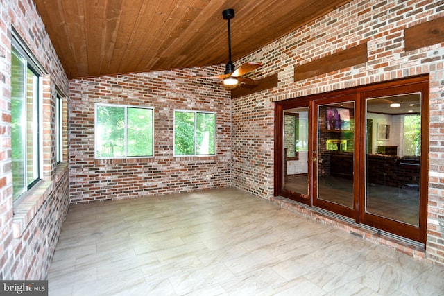 2410 Mill Branch Rd, Bowie, MD 20716 - unfurnished sunroom featuring vaulted ceiling and french doors