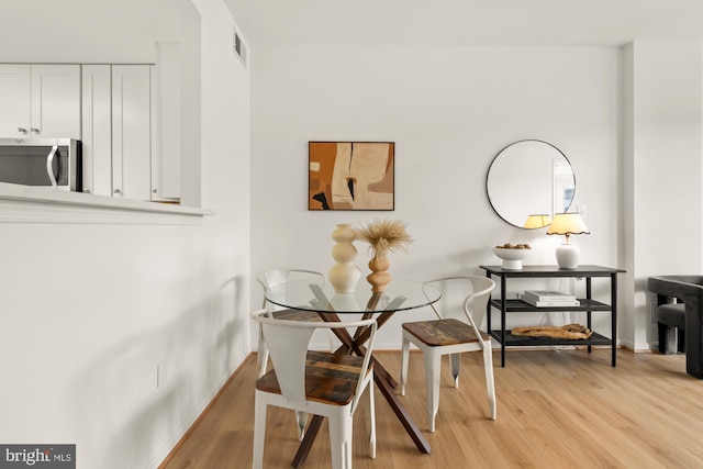 2001 12th St NW Unit 410, Washington, DC 20009 - dining room featuring light wood-style flooring and baseboards