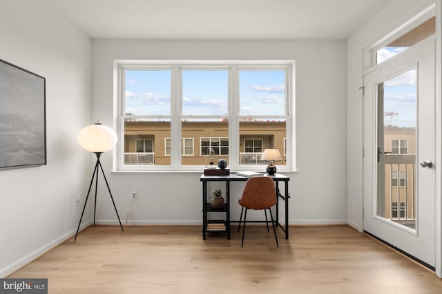 2001 12th St NW Unit 410, Washington, DC 20009 - office area featuring wood finished floors and baseboards