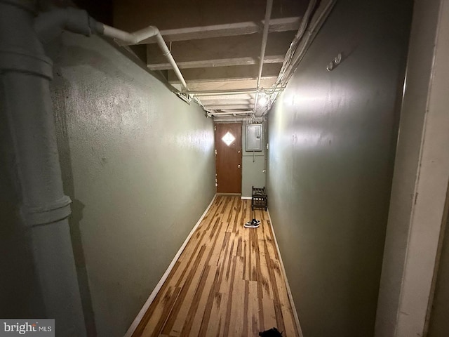 5902 E Roosevelt Blvd, Philadelphia, PA 19149 - hallway featuring electric panel and wood finished floors