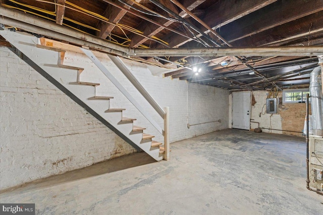 728 13th St SE, Washington, DC 20003 - basement featuring electric panel and stairs