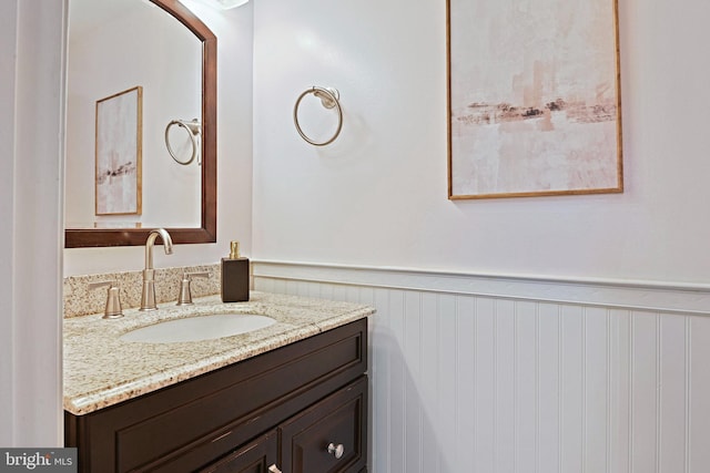 1205 Bond St, Herndon, VA 20170 - bathroom featuring vanity and wainscoting