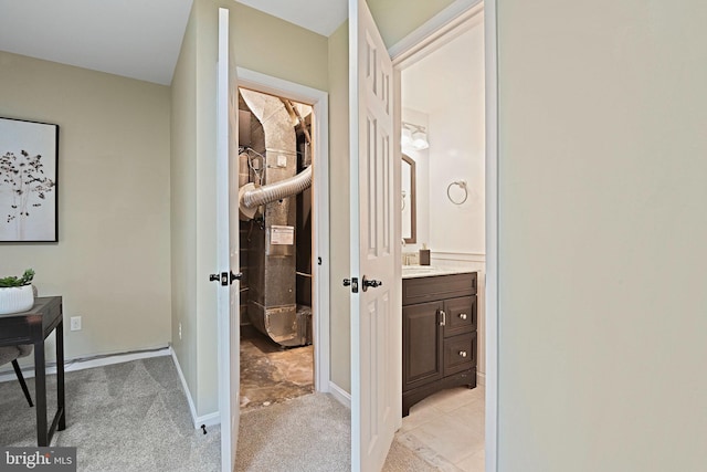 1205 Bond St, Herndon, VA 20170 - hallway featuring light colored carpet