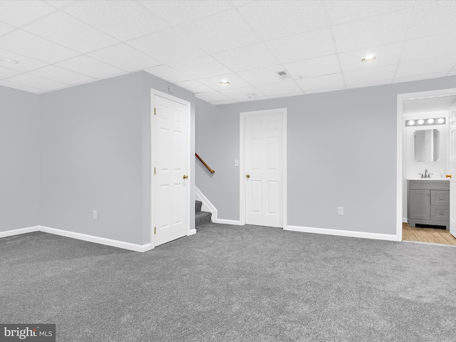 632 Island Creek Ct, Annapolis, MD 21401 - bonus room with carpet flooring, baseboards, a sink, and stairway
