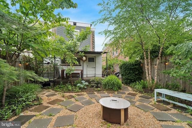 5811 Mcmahon St, Philadelphia, PA 19144 - view of patio / terrace featuring an outdoor fire pit