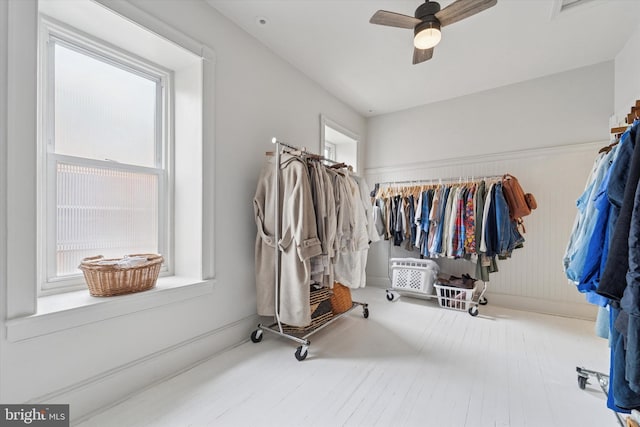 5811 Mcmahon St, Philadelphia, PA 19144 - walk in closet with a ceiling fan