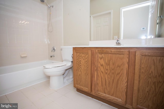 30 Dayton Cir, Fredericksburg, VA 22406 - bathroom with toilet, washtub / shower combination, vanity, and tile patterned floors