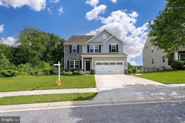 3615 Amber Way, Aberdeen, MD 21001 - view of front of home featuring concrete driveway, a front yard, and an attached garage