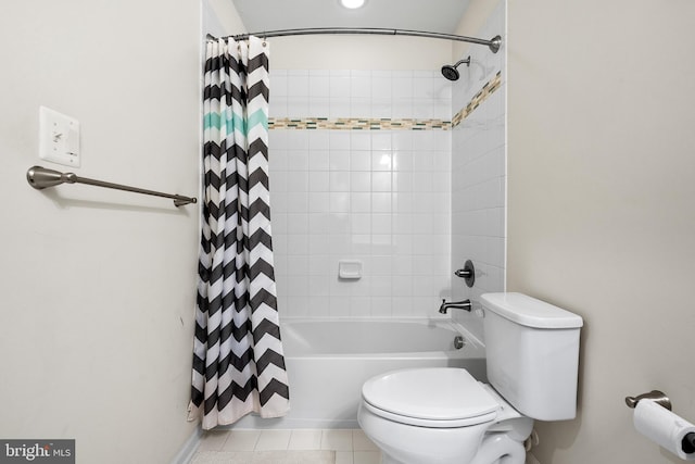 3615 Amber Way, Aberdeen, MD 21001 - bathroom with toilet, shower / bath combination with curtain, and tile patterned floors