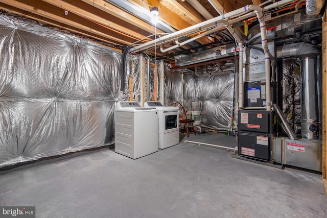 3615 Amber Way, Aberdeen, MD 21001 - unfinished below grade area with separate washer and dryer