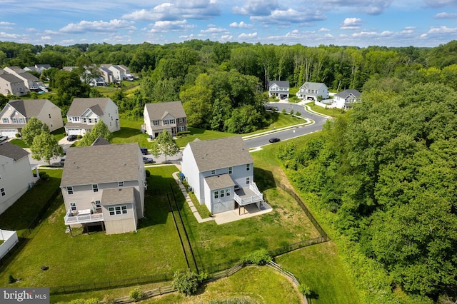 3615 Amber Way, Aberdeen, MD 21001 - aerial view of residential area with a heavily wooded area