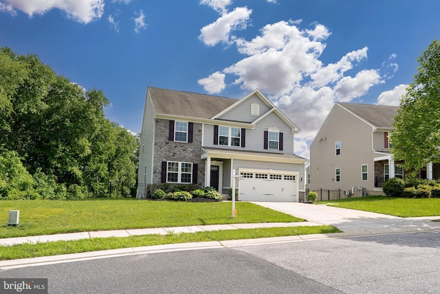 3615 Amber Way, Aberdeen, MD 21001 - view of front of home with an attached garage, driveway, and stone siding