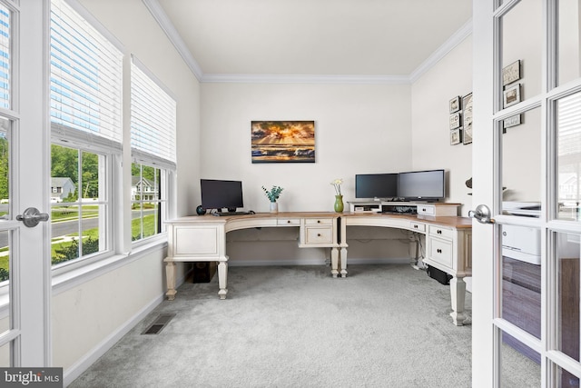 3615 Amber Way, Aberdeen, MD 21001 - office with carpet flooring, ornamental molding, and baseboards