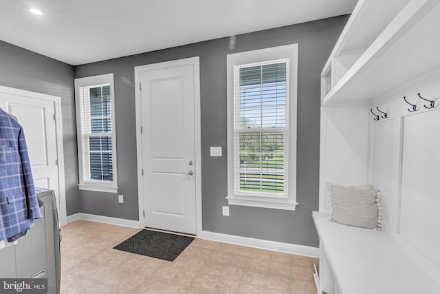 mudroom featuring baseboards