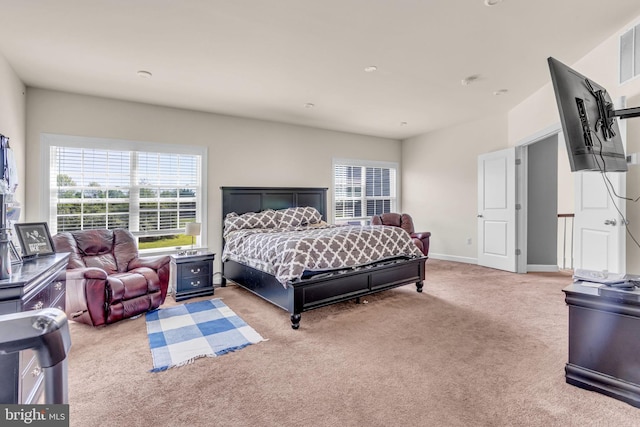 bedroom with carpet
