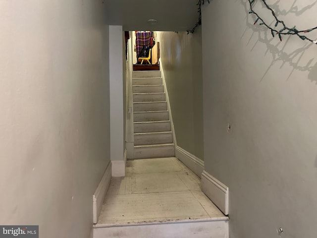 1110 Hamilton Ave, Trenton, NJ 08629 - staircase featuring baseboards
