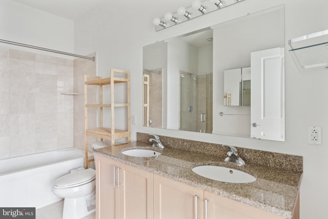 901 N Penn St Unit F1504, Philadelphia, PA 19123 - full bath with toilet, double vanity, and tiled shower / bath