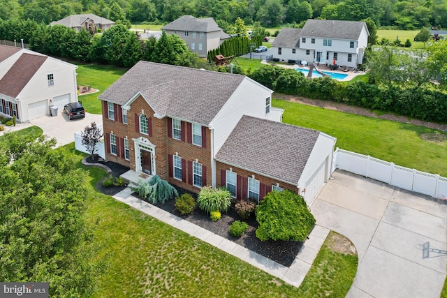 1781 Cobblestone Ln, Vineland, NJ 08361 - aerial view of property and surrounding area with a pool