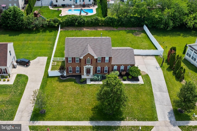 1781 Cobblestone Ln, Vineland, NJ 08361 - view from above of property featuring a pool
