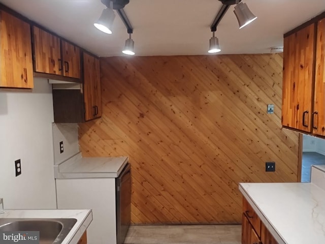 2841 Aquarius Ave, Silver Spring, MD 20906 - washroom featuring a sink and wood walls