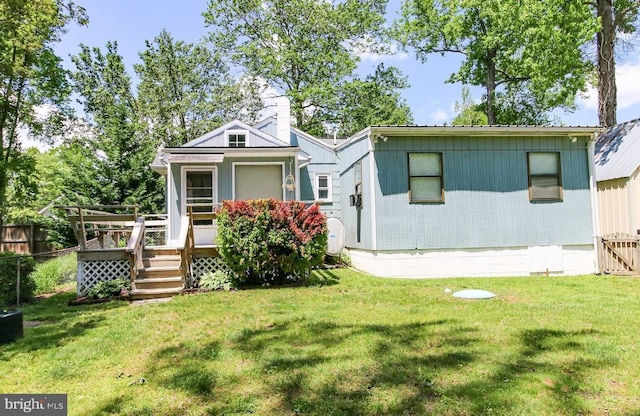 3552 Oak Dr, Edgewater, MD 21037 - bungalow with a deck and a chimney