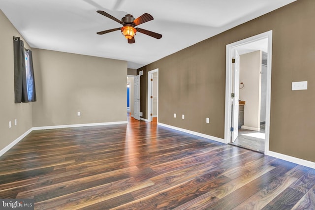 40 Steeple Ct, Reinholds, PA 17569 - empty room featuring ceiling fan, wood finished floors, and baseboards