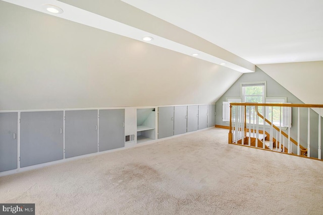 22350 Old Hundred Rd, Barnesville, MD 20838 - bonus room featuring lofted ceiling, carpet floors, and recessed lighting