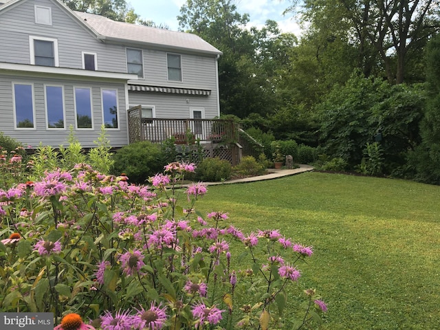 22350 Old Hundred Rd, Barnesville, MD 20838 - view of green lawn featuring a deck