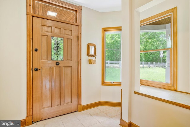 22350 Old Hundred Rd, Barnesville, MD 20838 - foyer featuring light tile patterned floors and baseboards