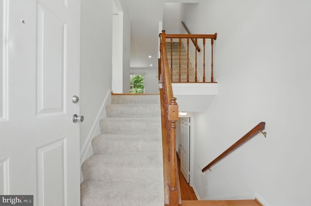 1252 Knoll Mist Ln, Gaithersburg, MD 20879 - stairway with arched walkways