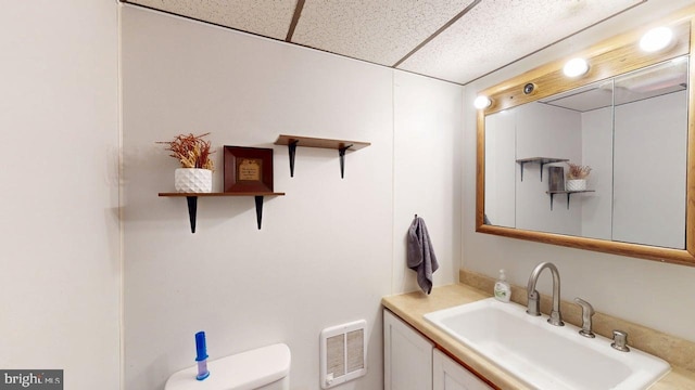 14701 Viewcrest Rd SW, Cresaptown, MD 21502 - bathroom featuring toilet, a drop ceiling, and vanity