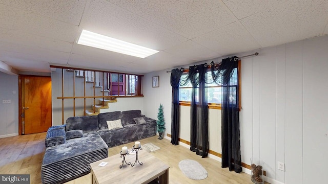 14701 Viewcrest Rd SW, Cresaptown, MD 21502 - living area featuring wood finished floors, stairs, and baseboards