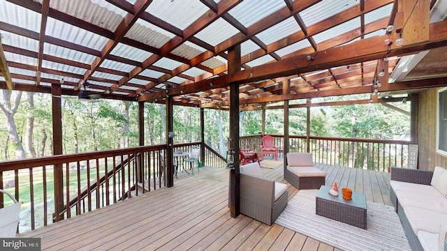 14701 Viewcrest Rd SW, Cresaptown, MD 21502 - wooden terrace with an outdoor hangout area