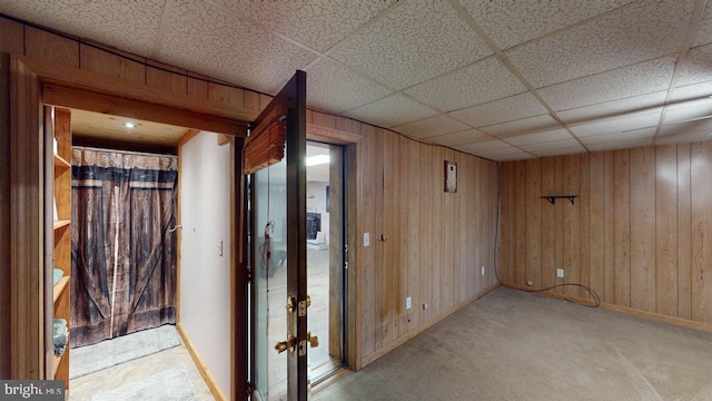 14701 Viewcrest Rd SW, Cresaptown, MD 21502 - unfurnished room featuring wood walls, light colored carpet, and baseboards