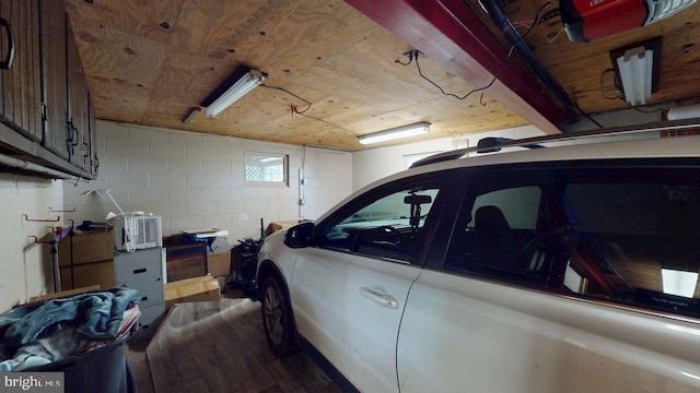 14701 Viewcrest Rd SW, Cresaptown, MD 21502 - garage with concrete block wall and wooden ceiling