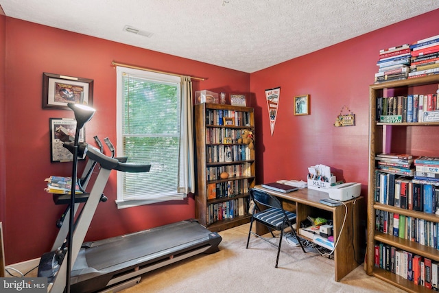 721 Canterbury Dr, Ruther Glen, VA 22546 - carpeted office with a textured ceiling