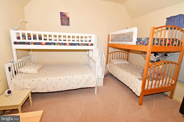 6 Quincy Ct, Ocean Pines, MD 21811 - bedroom featuring vaulted ceiling and carpet