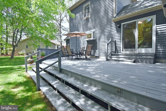 6 Quincy Ct, Ocean Pines, MD 21811 - wooden terrace featuring a yard and outdoor dining area