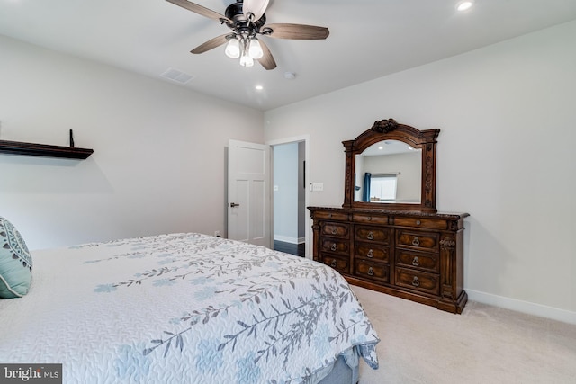 10104 Dressage Dr, Upper Marlboro, MD 20772 - carpeted bedroom with recessed lighting, baseboards, and ceiling fan