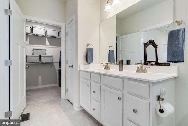 10104 Dressage Dr, Upper Marlboro, MD 20772 - full bath featuring double vanity, tile patterned flooring, and baseboards