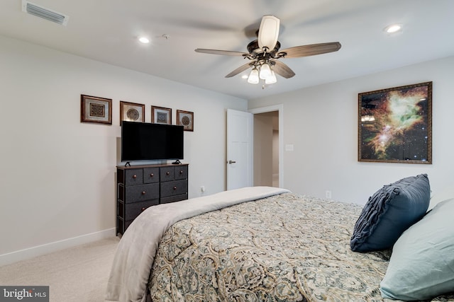 10104 Dressage Dr, Upper Marlboro, MD 20772 - carpeted bedroom with baseboards, recessed lighting, and ceiling fan