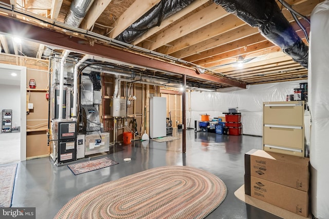10104 Dressage Dr, Upper Marlboro, MD 20772 - unfinished below grade area with heating unit and water heater