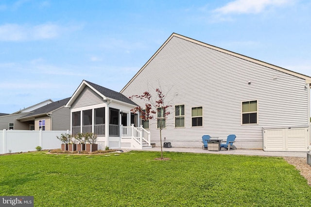 10104 Dressage Dr, Upper Marlboro, MD 20772 - back of property featuring a sunroom and a patio