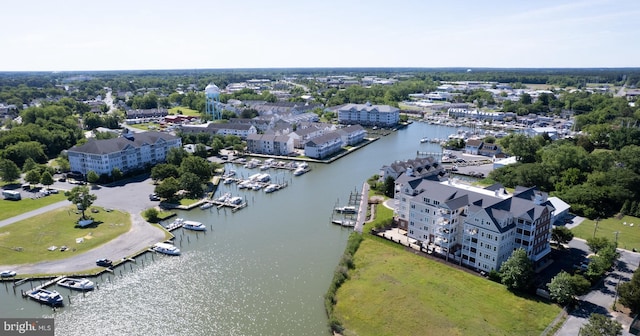 301 Muir St Unit 201, Cambridge, MD 21613 - bird's eye view of a nearby body of water and a marina