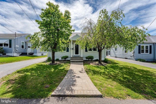 46 Jefferson St, Weatherly, PA 18255 - view of property hidden behind natural elements with a front yard and entry steps