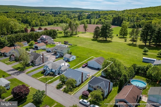 46 Jefferson St, Weatherly, PA 18255 - aerial view of residential area with a forest