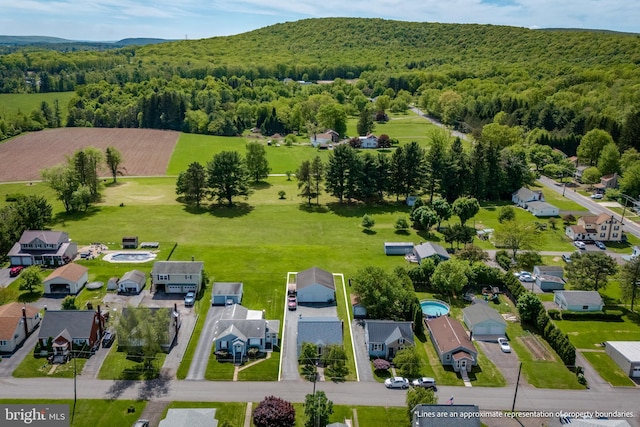46 Jefferson St, Weatherly, PA 18255 - aerial view of residential area featuring a forest