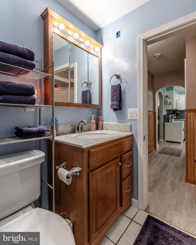 46 Jefferson St, Weatherly, PA 18255 - bathroom featuring tile patterned floors, vanity, and toilet