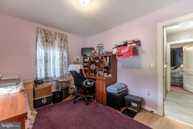 46 Jefferson St, Weatherly, PA 18255 - office area featuring wood finished floors and a baseboard radiator