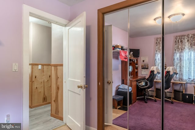 46 Jefferson St, Weatherly, PA 18255 - office area with wood finished floors